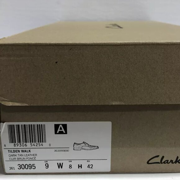 Clarks Men’s Tilden Walk Oxford Dress Shoe Brown Size 9W